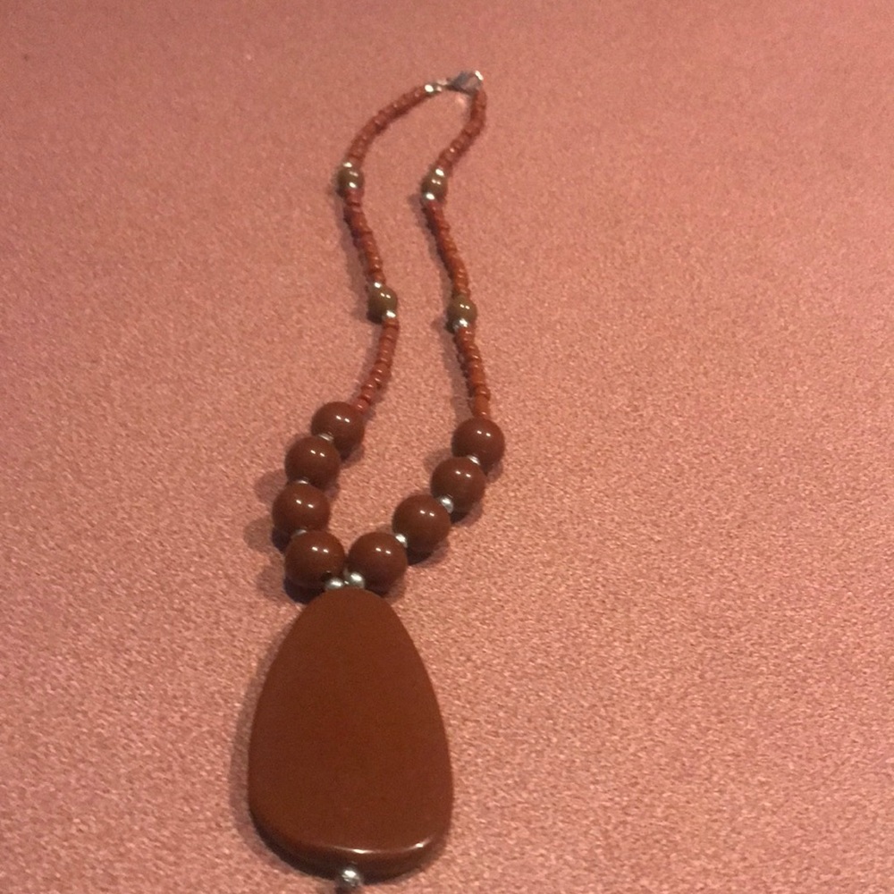Very cute plastic and glass bead necklace